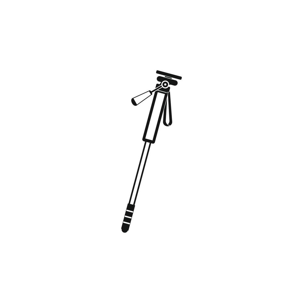 icono de palo monopod selfie, estilo simple vector