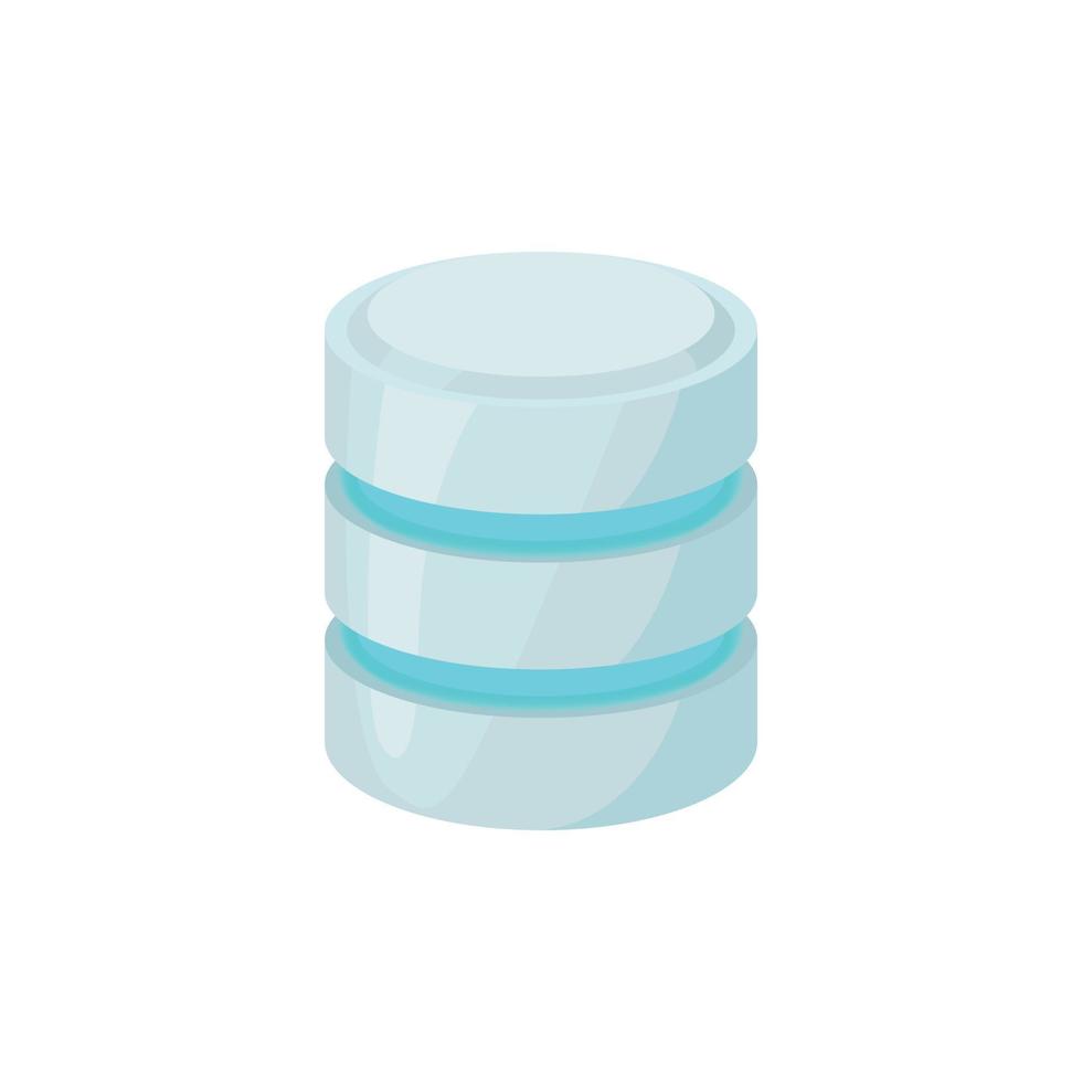 Database icon, cartoon style vector