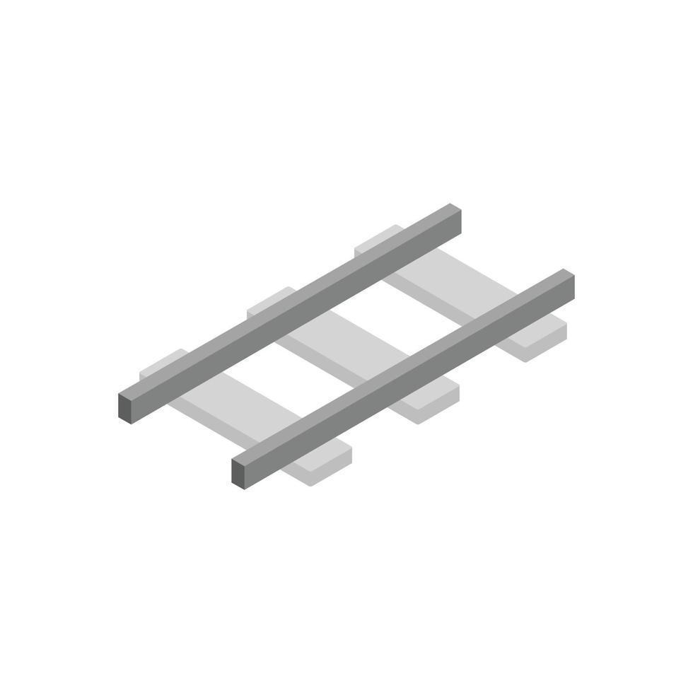 Railroad isometric 3d icon vector