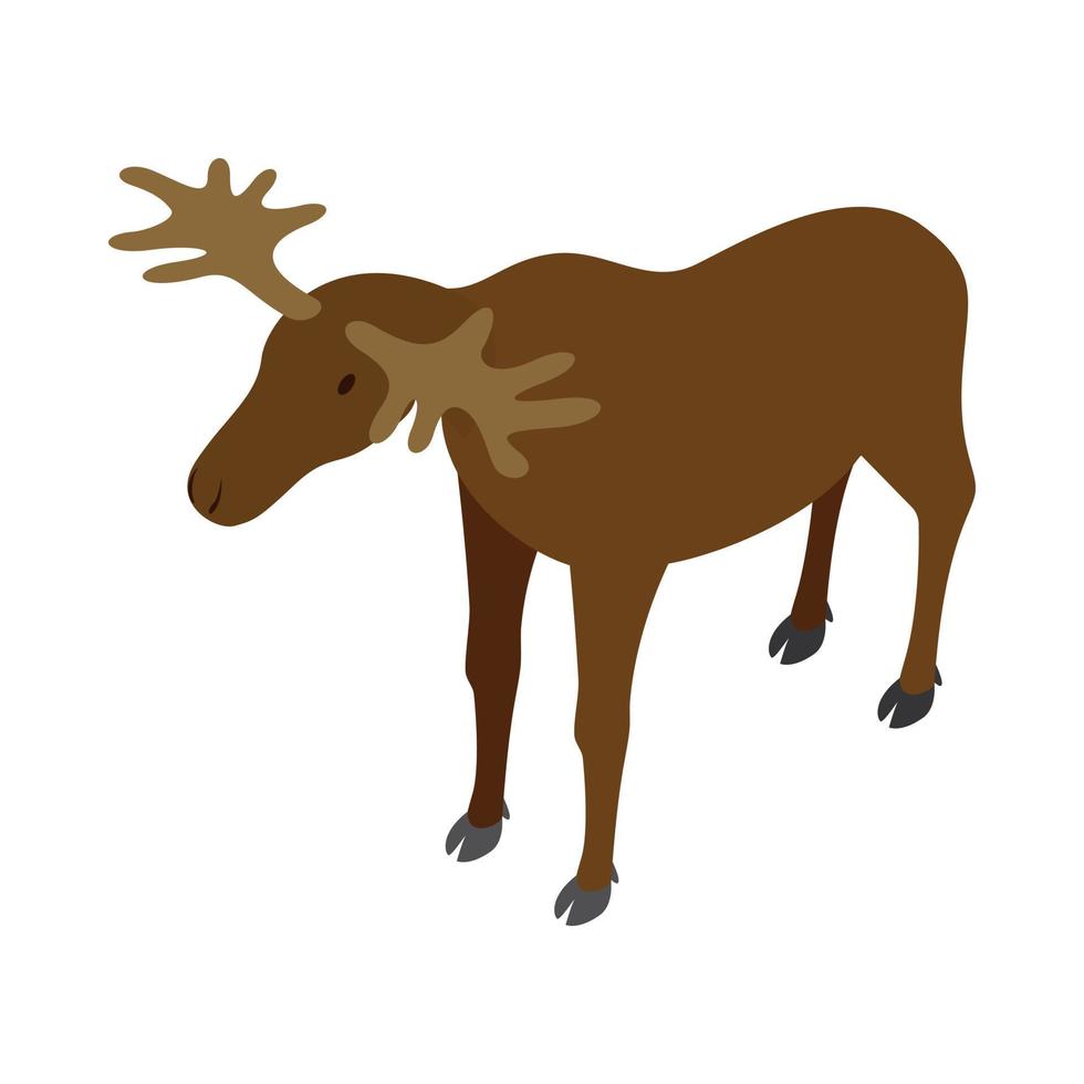 Deer icon, isometric 3d style vector