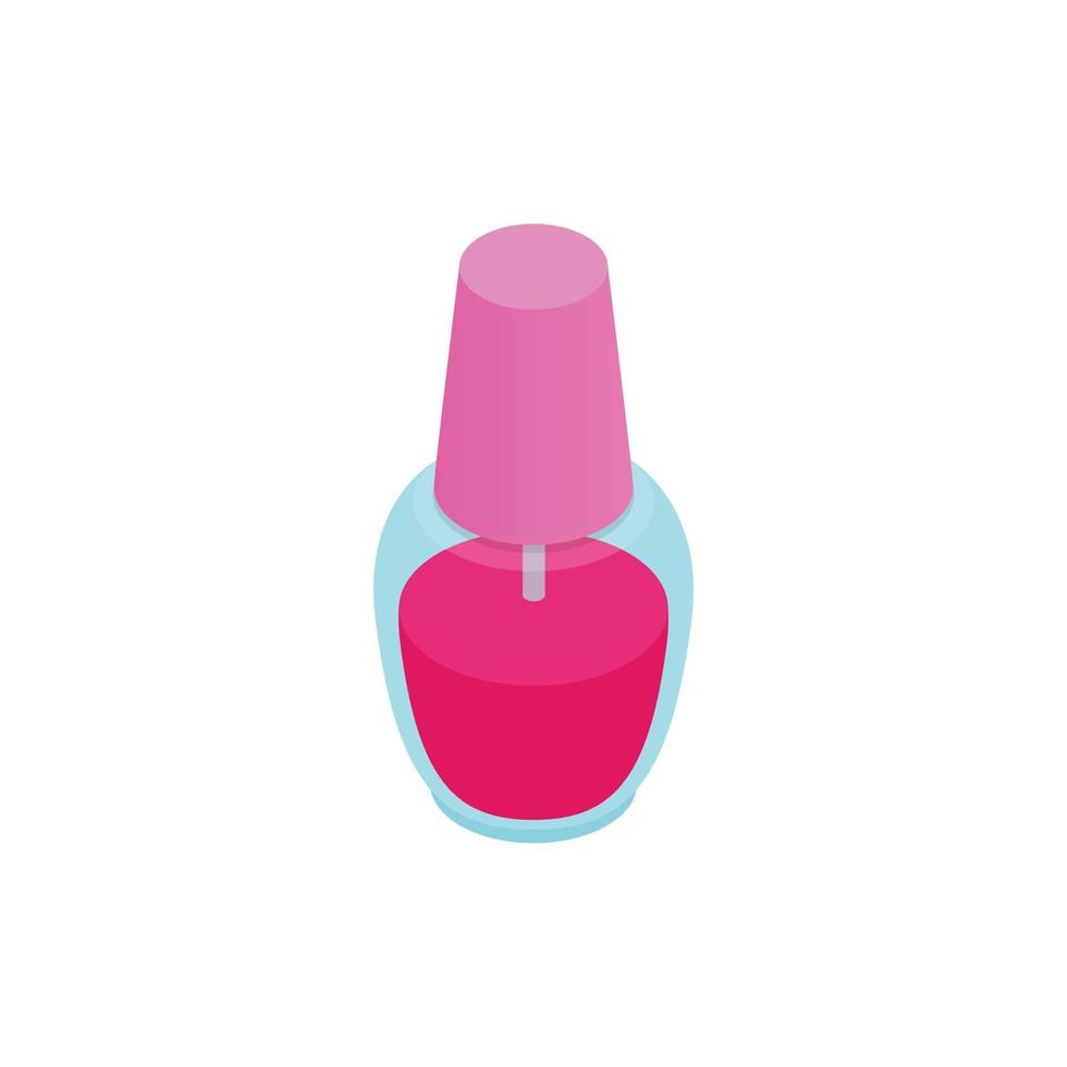 Nail polish icon, isometric 3d style vector