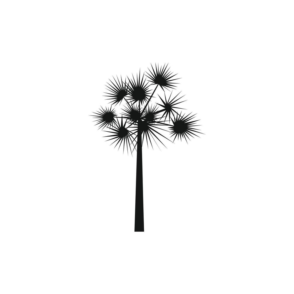 One palm tree icon, simple style vector