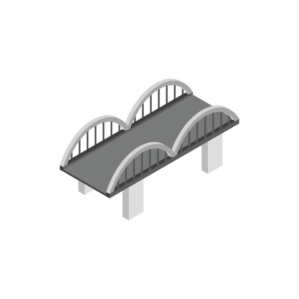 Bridge with arched railings icon vector