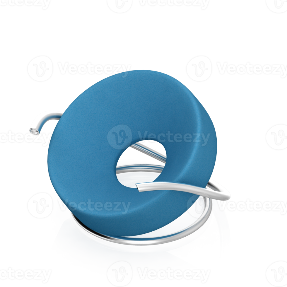 Isometric Chair 3D isolated rendering png