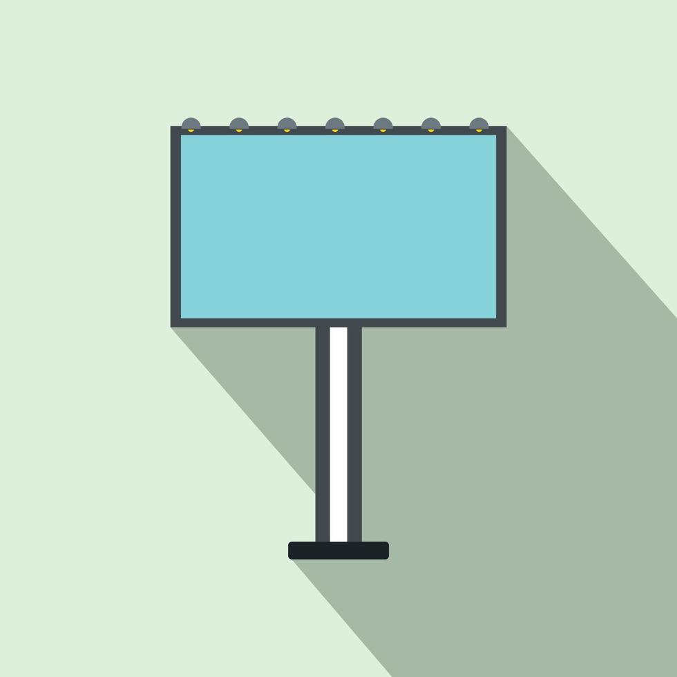 Blank billboard icon, in flat style vector