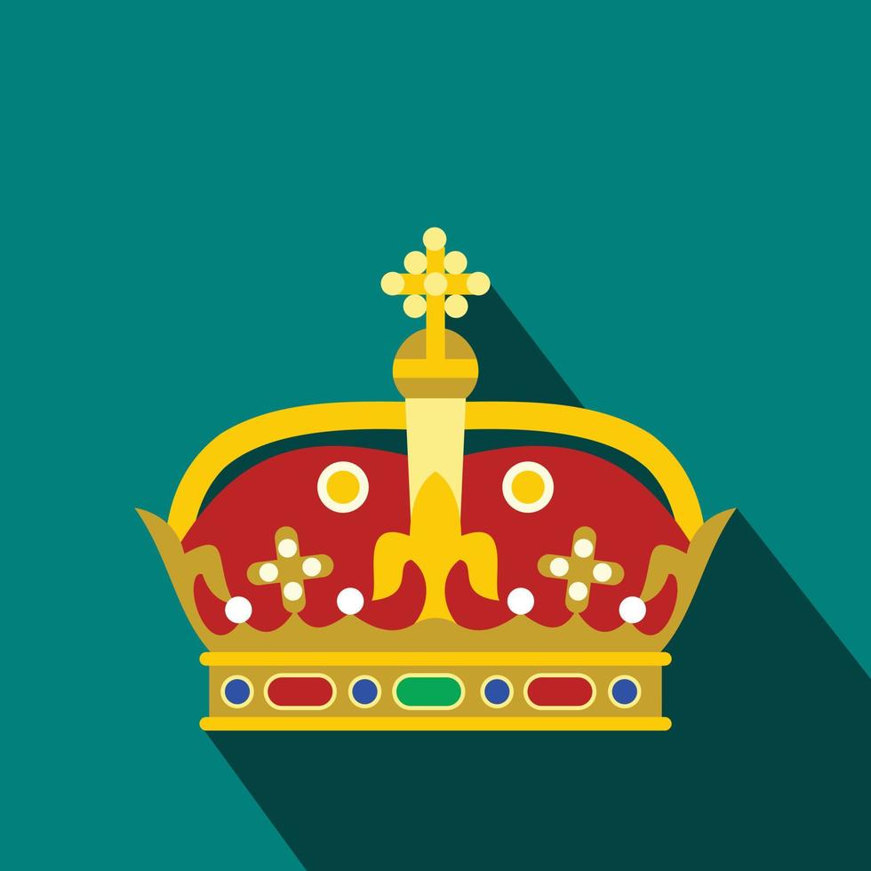 A royal crown icon, flat style vector