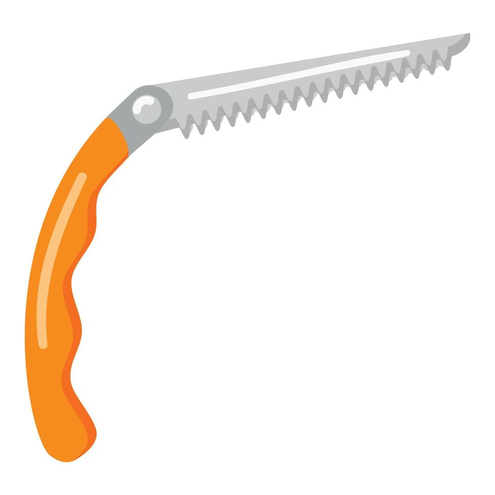 Portable hand saw icon cartoon vector. Garden tool vector