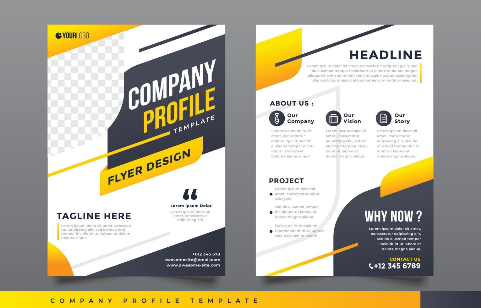 conjunto de diseño de perfil de empresa vector