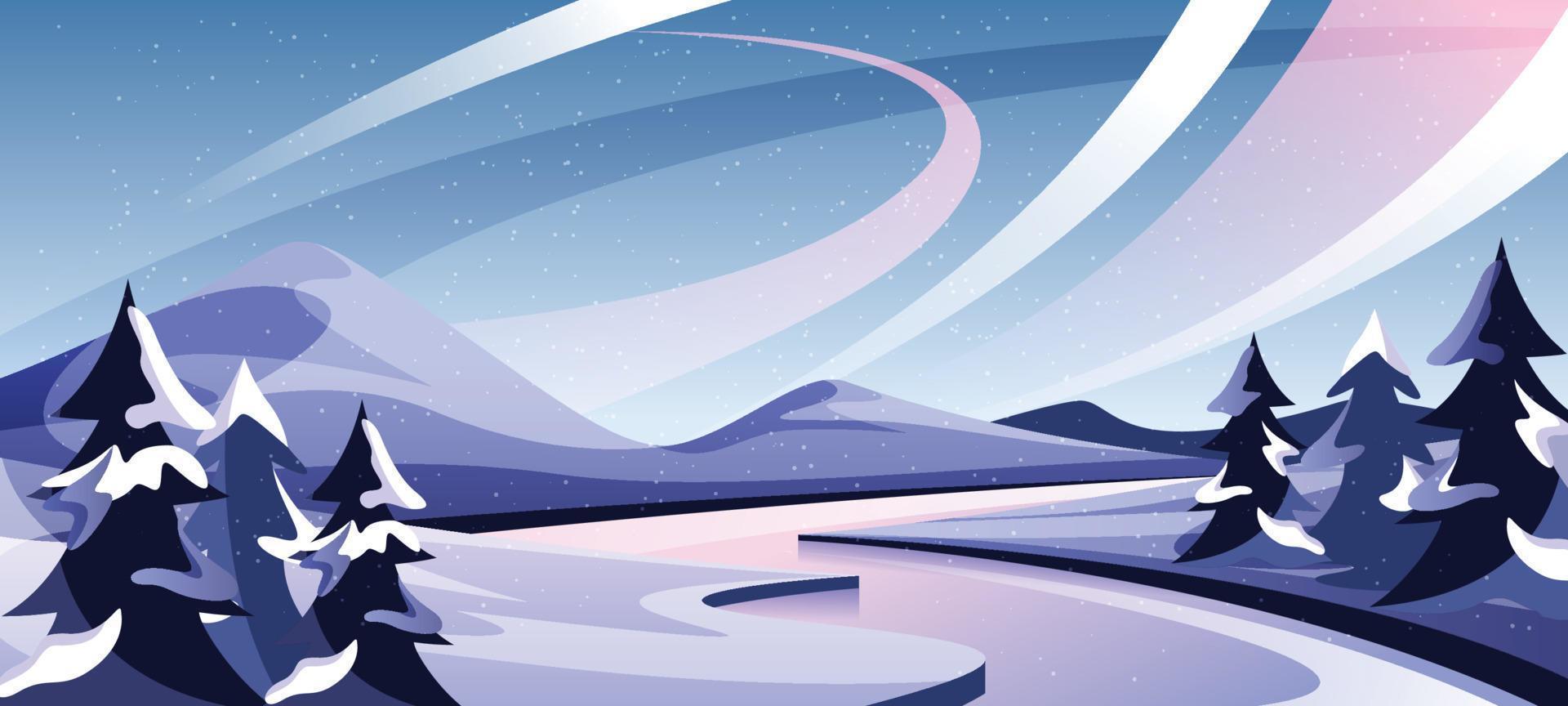 fondo de naturaleza de invierno vector