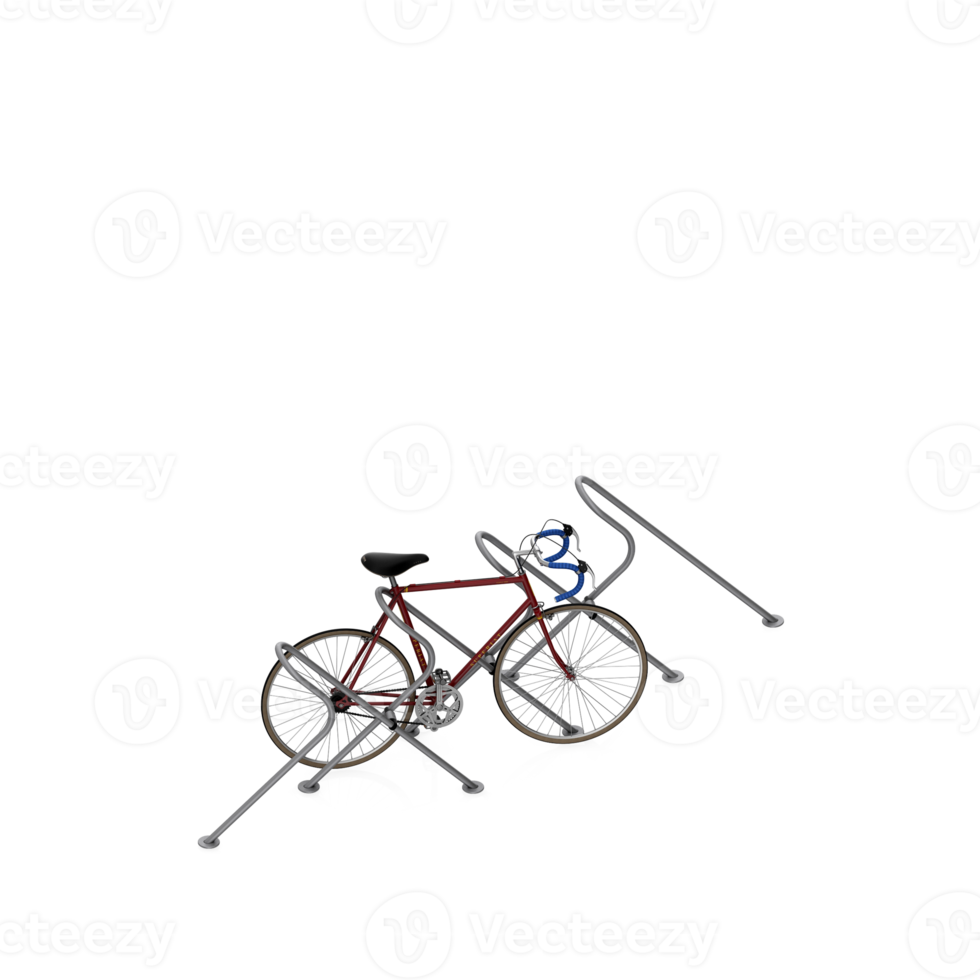 Isometric Bike 3D render png