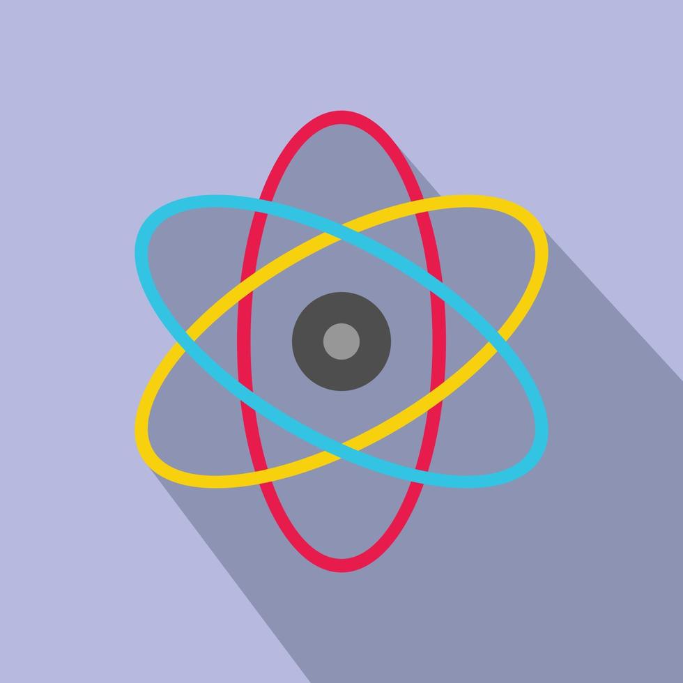 Atom modern flat icon vector