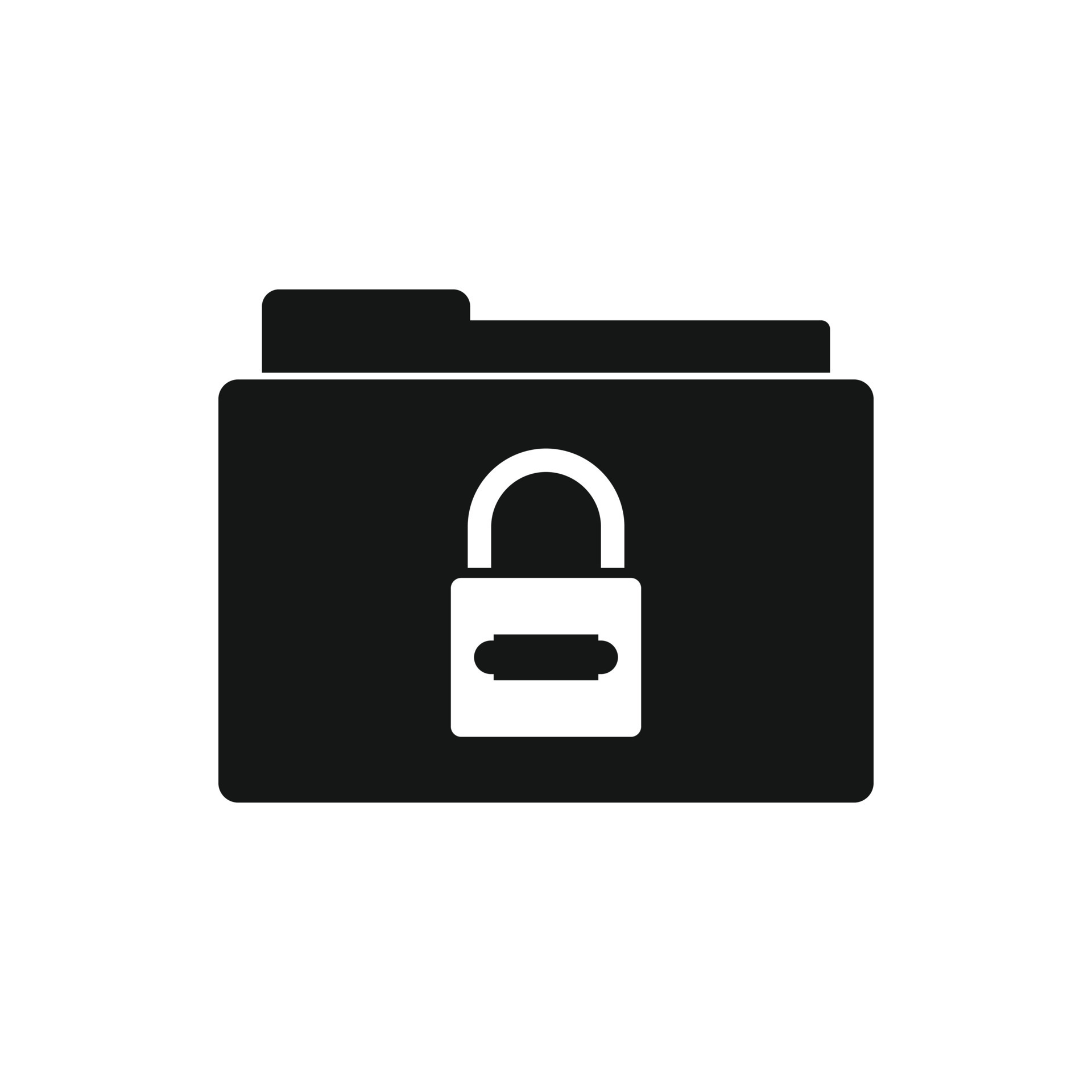 Folder with lock icon, simple style 14165807 Vector Art at Vecteezy