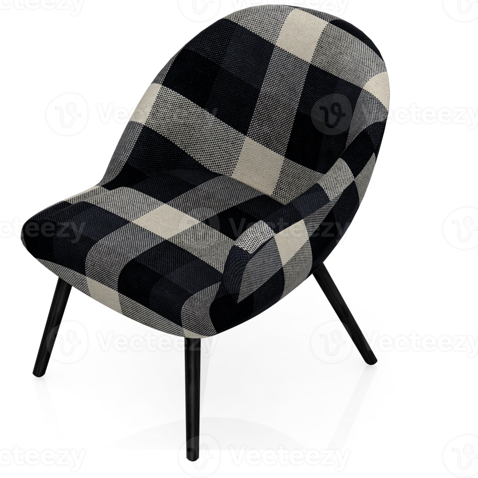 Isometric Chair 3D isolated rendering png