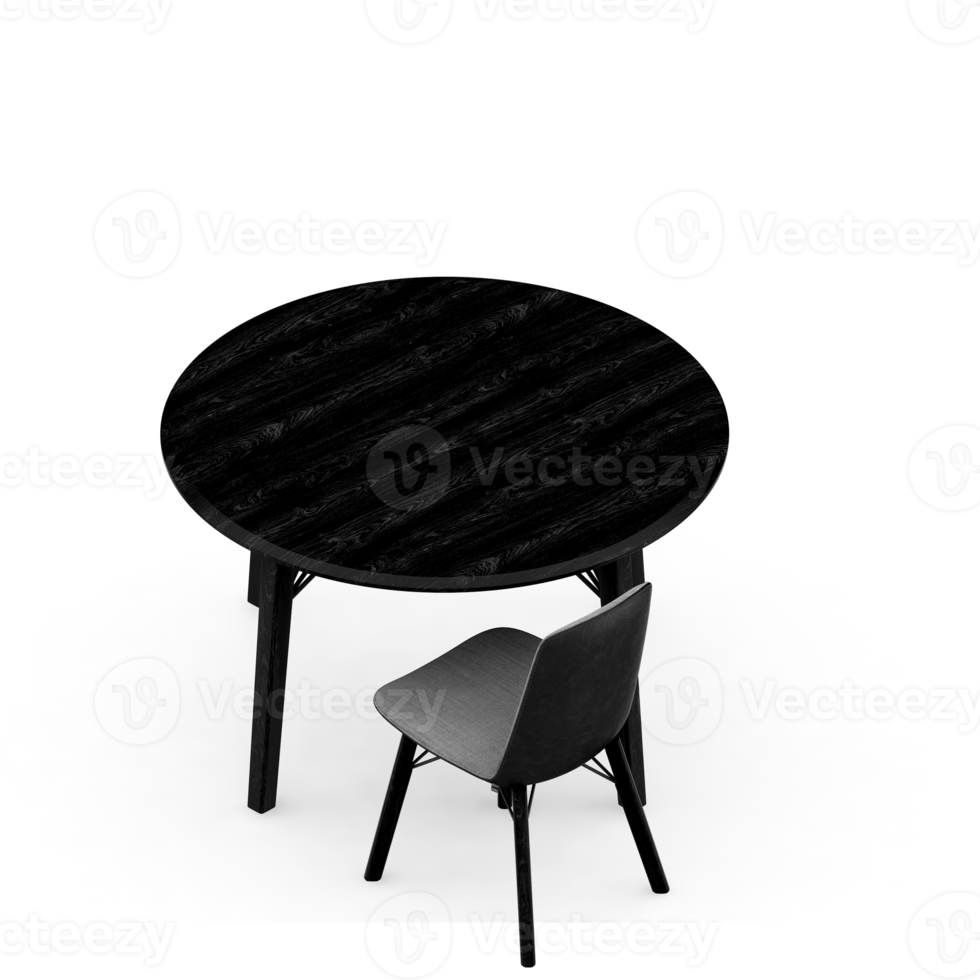 Isometric Chair 3D isolated rendering png