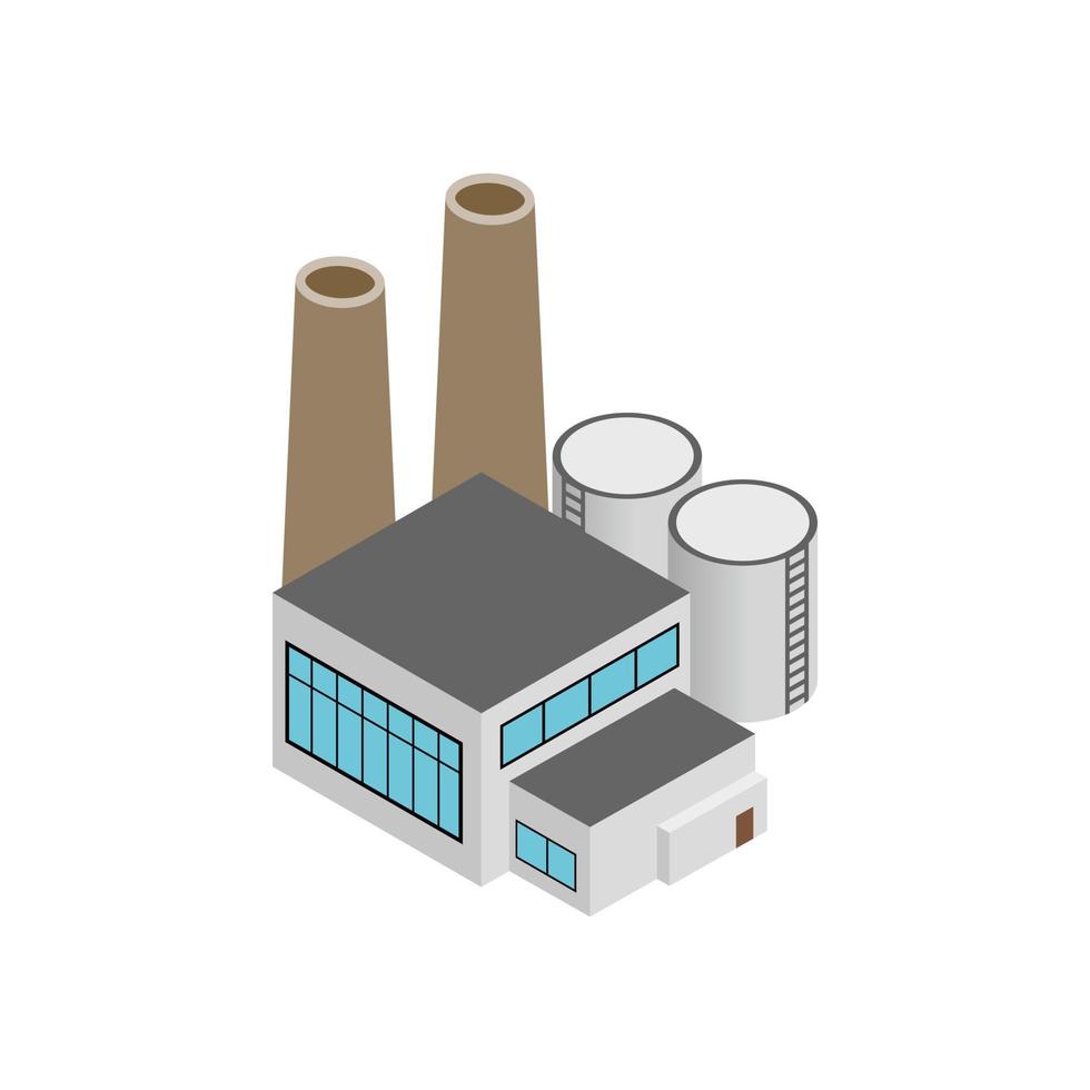 Factory isometric 3d icon vector