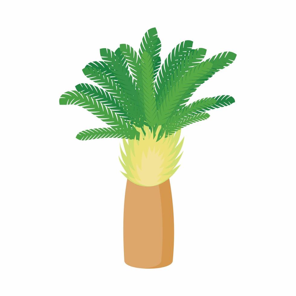 icono de palmera datilera, estilo de dibujos animados vector