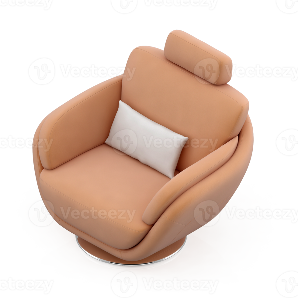 Isometric Armchair Isolated 3D render png