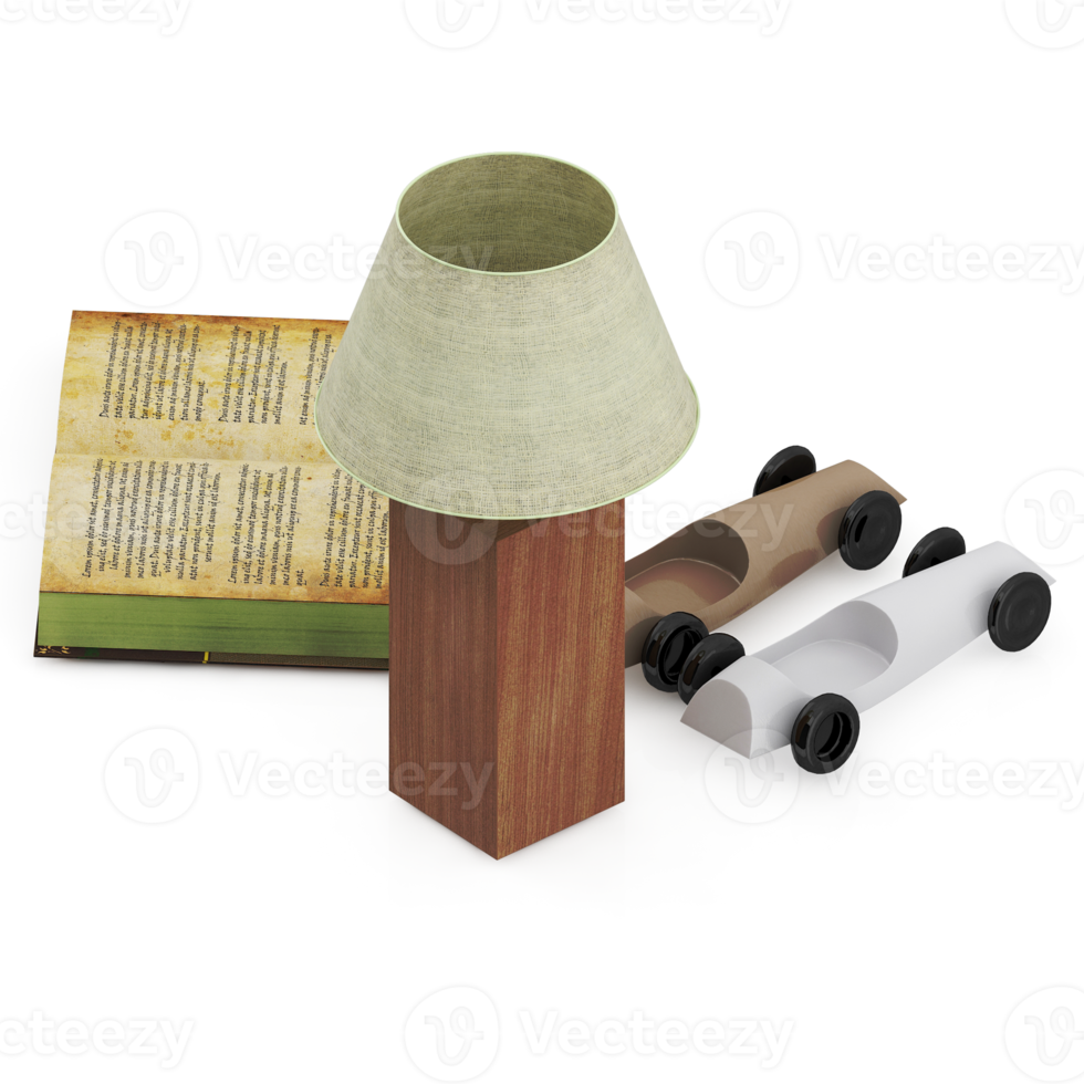 Isometric Vases 3D render png