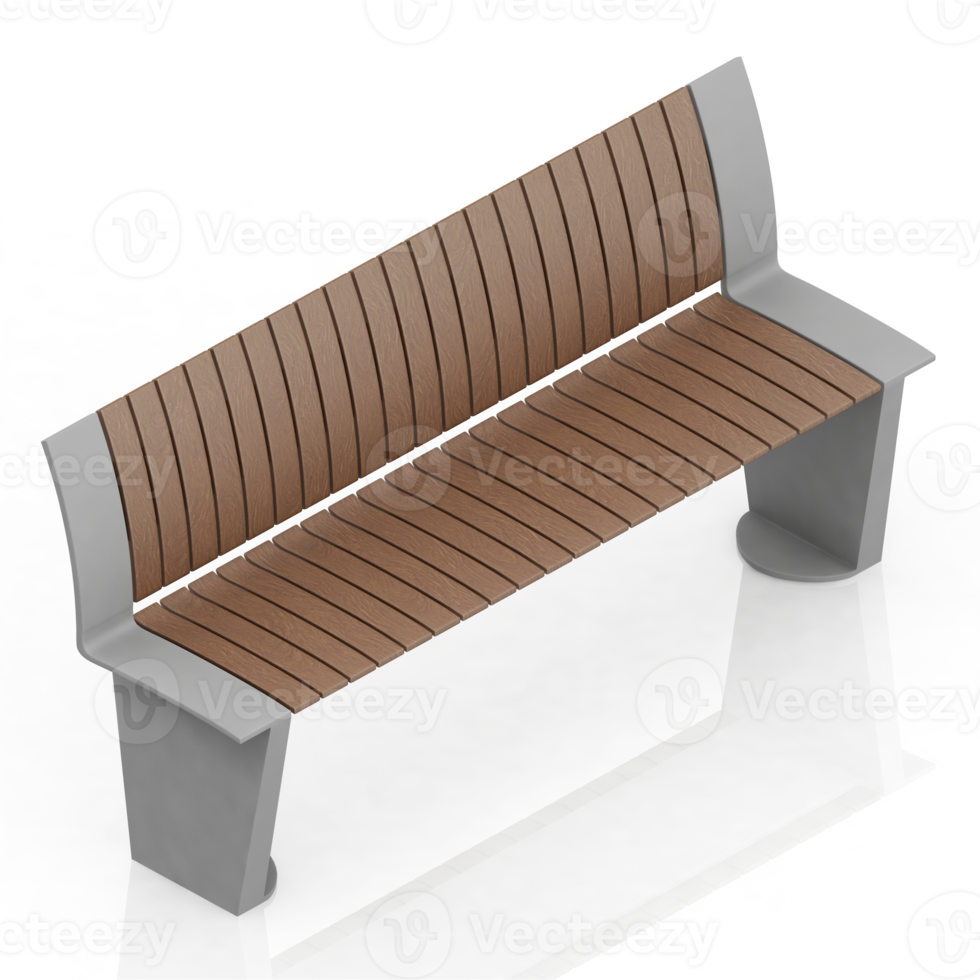 Isometric bench 3D render png