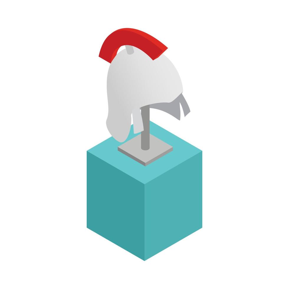 Metal helmet of the medieval knight icon vector