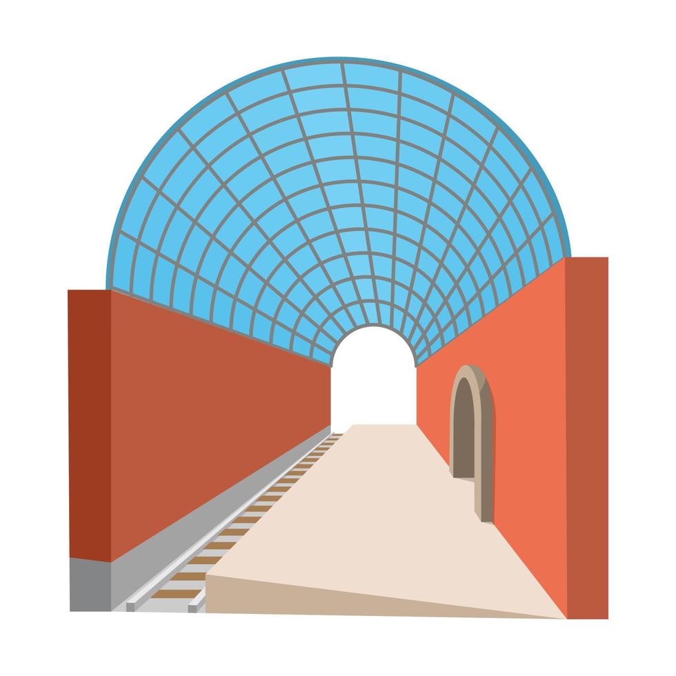 Metro station cartoon icon vector