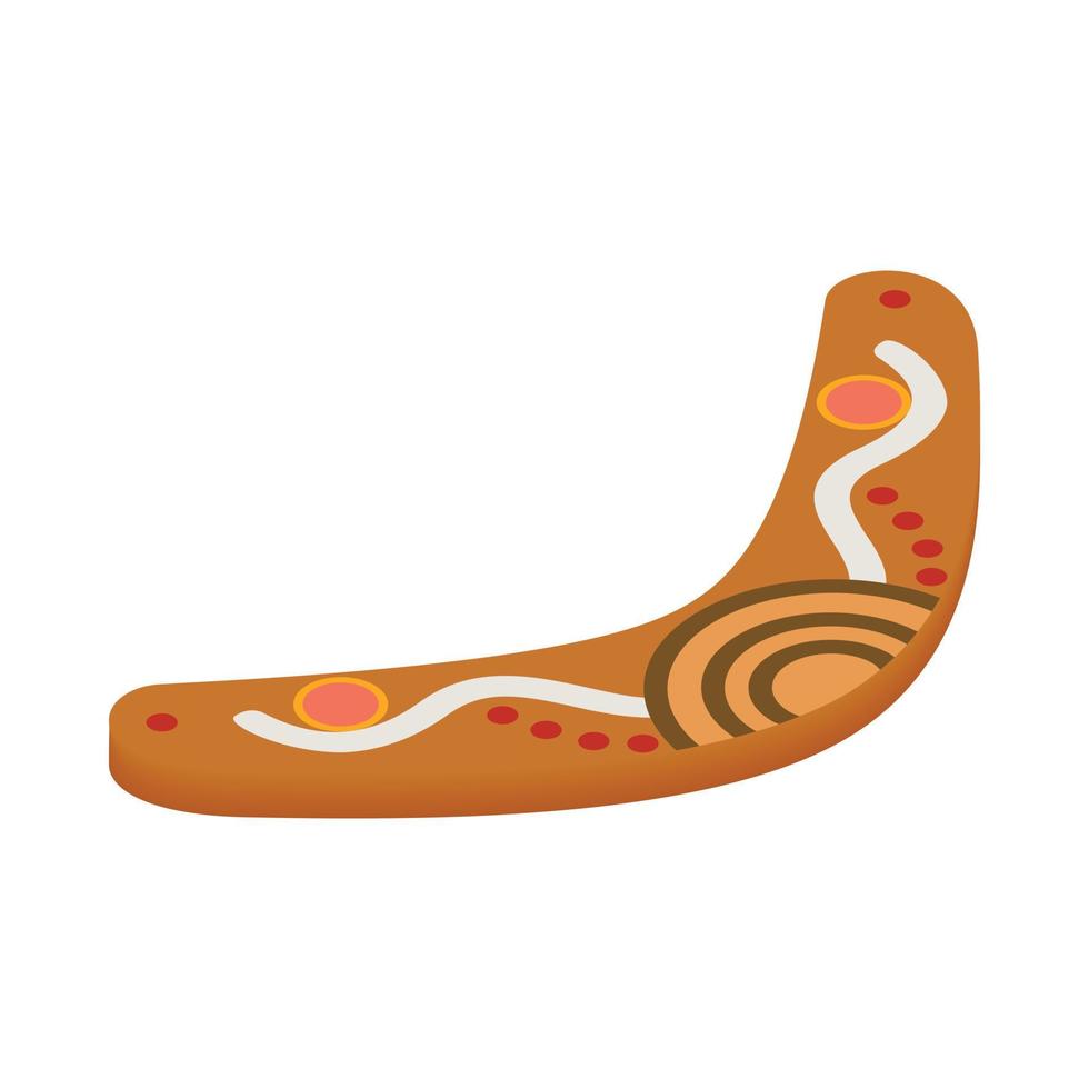 Boomerang icon, isometric 3d style vector