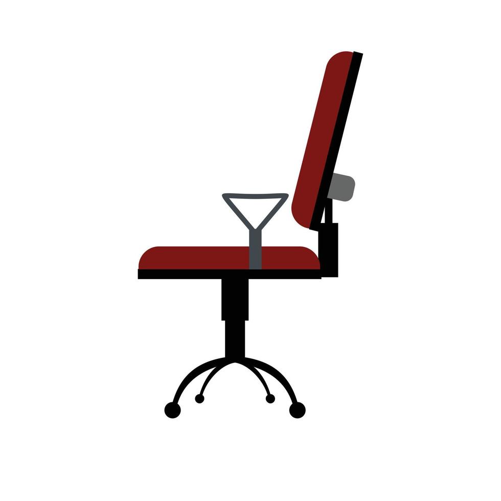 Office chair flat icon vector