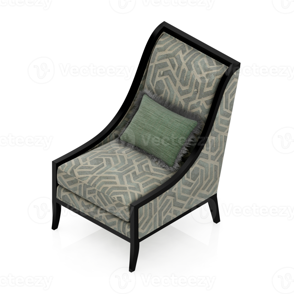 Isometric Armchair Isolated 3D render png