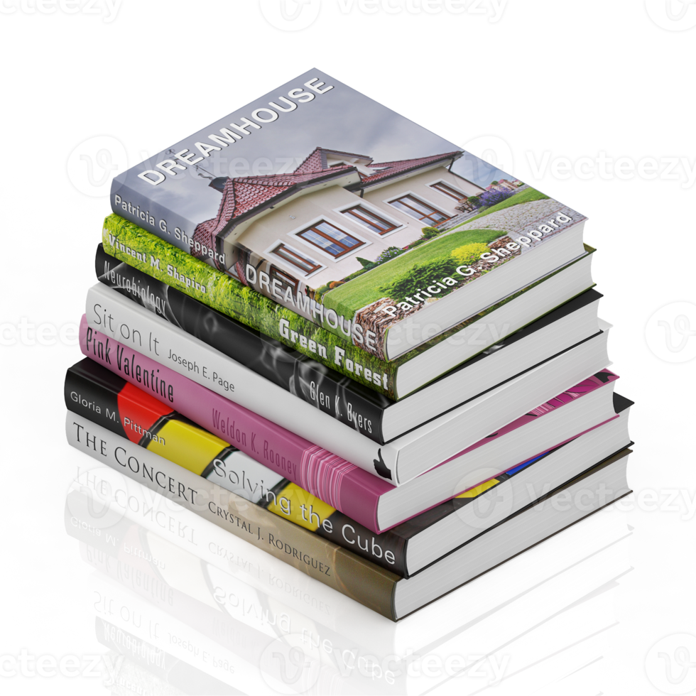 Isometric Books 3D render png
