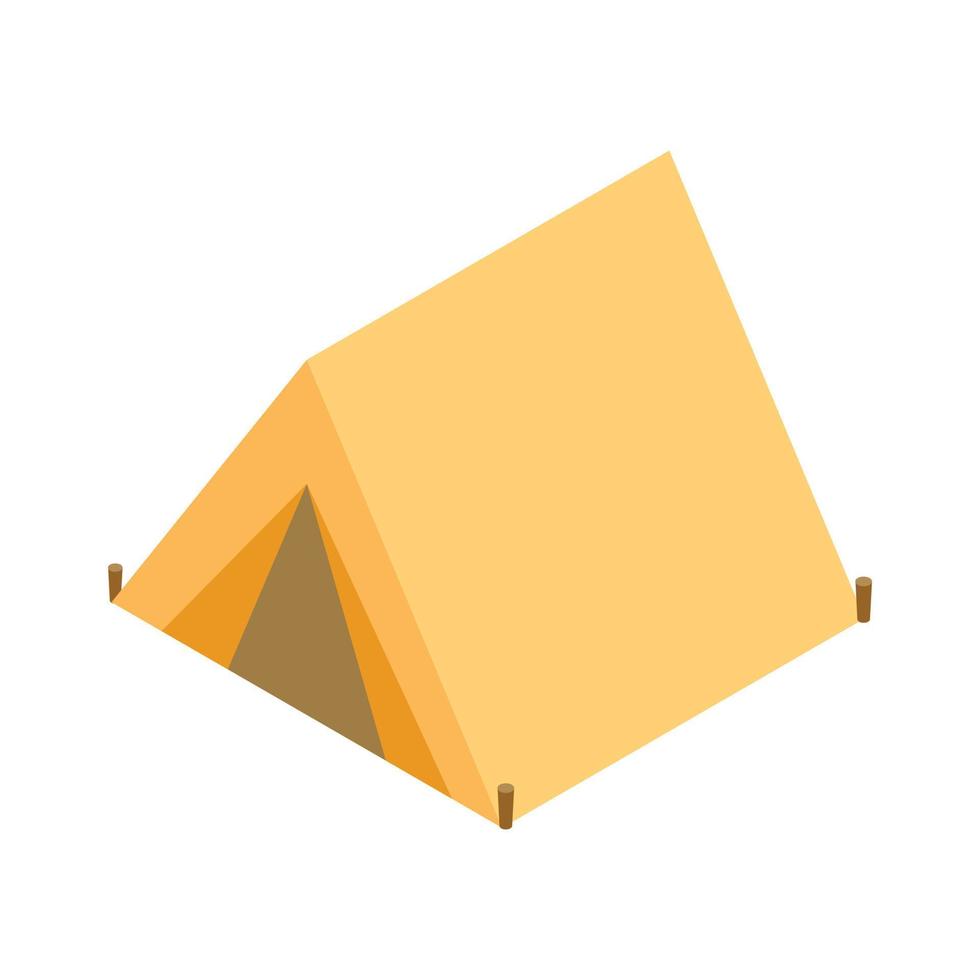 Tent isometric 3d icon vector