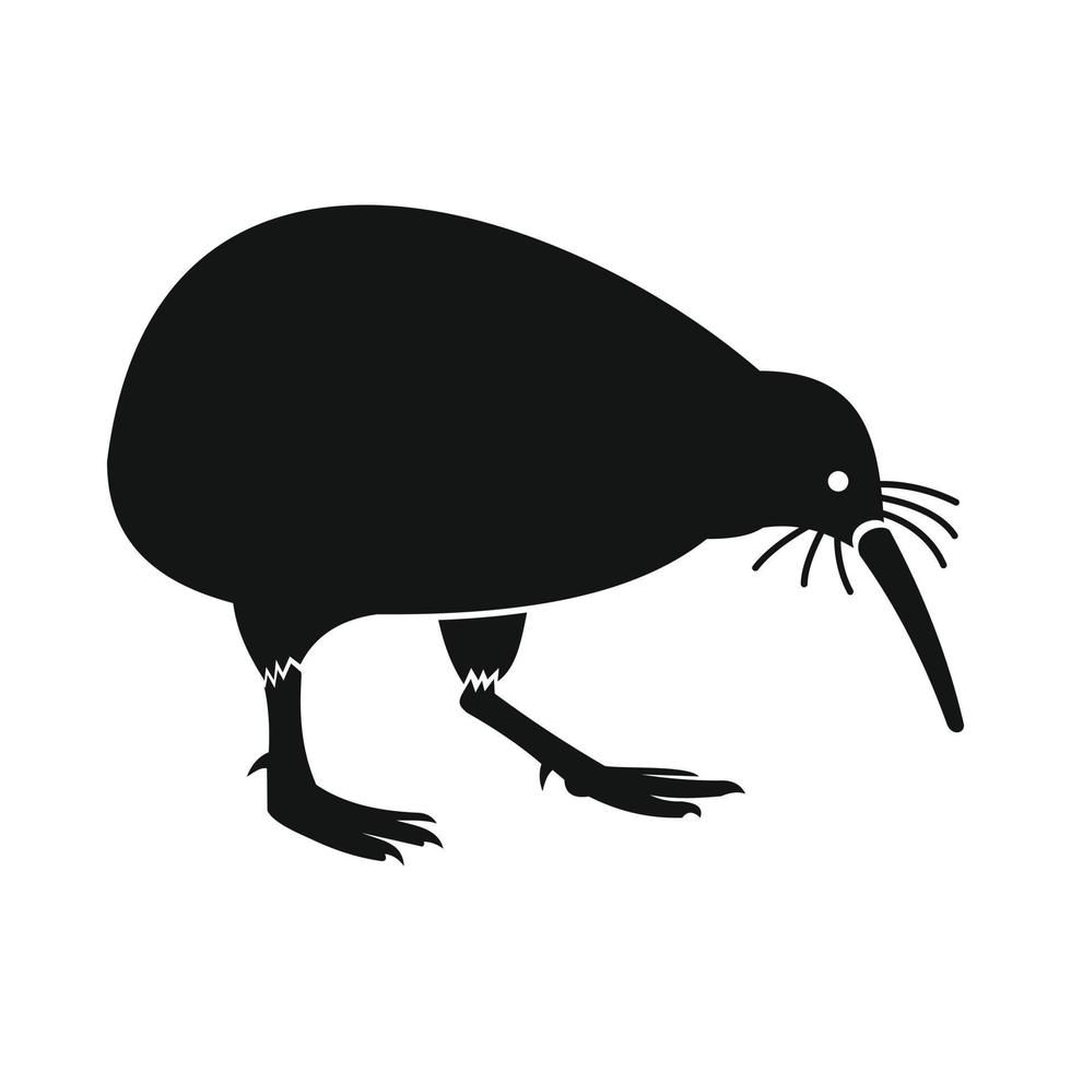 North Island Brown Kiwi icon, simple style vector