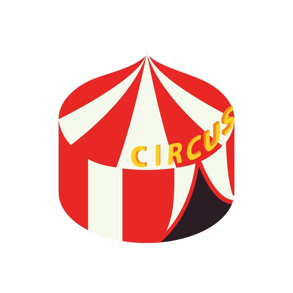 Circus tent isometric 3d icon vector