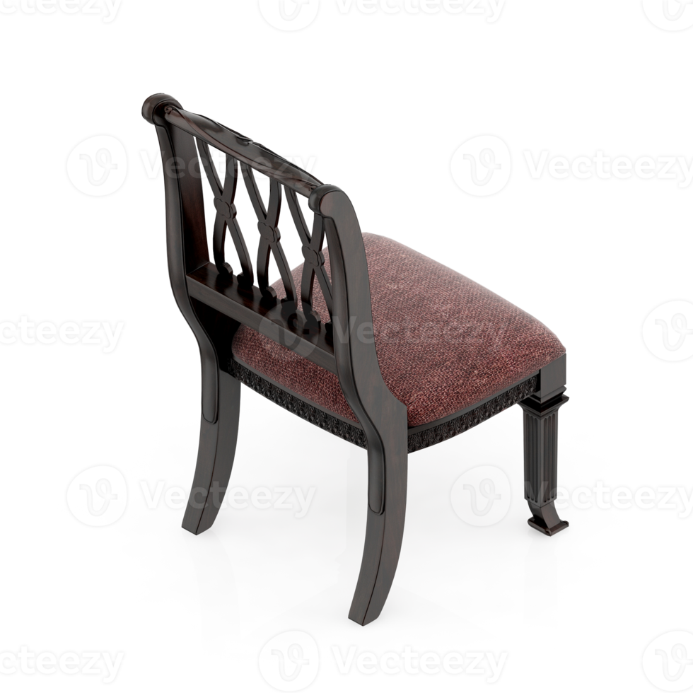 chaise isométrique rendu isolé 3d png