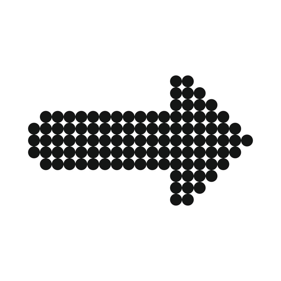 Right arrow black simple icon vector