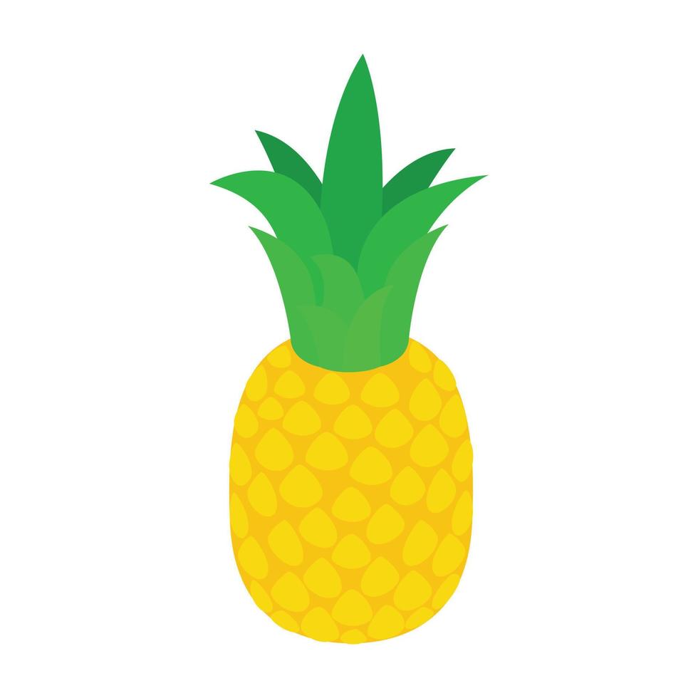 Pineapple tropical fruit icon, isometric 3d style vector