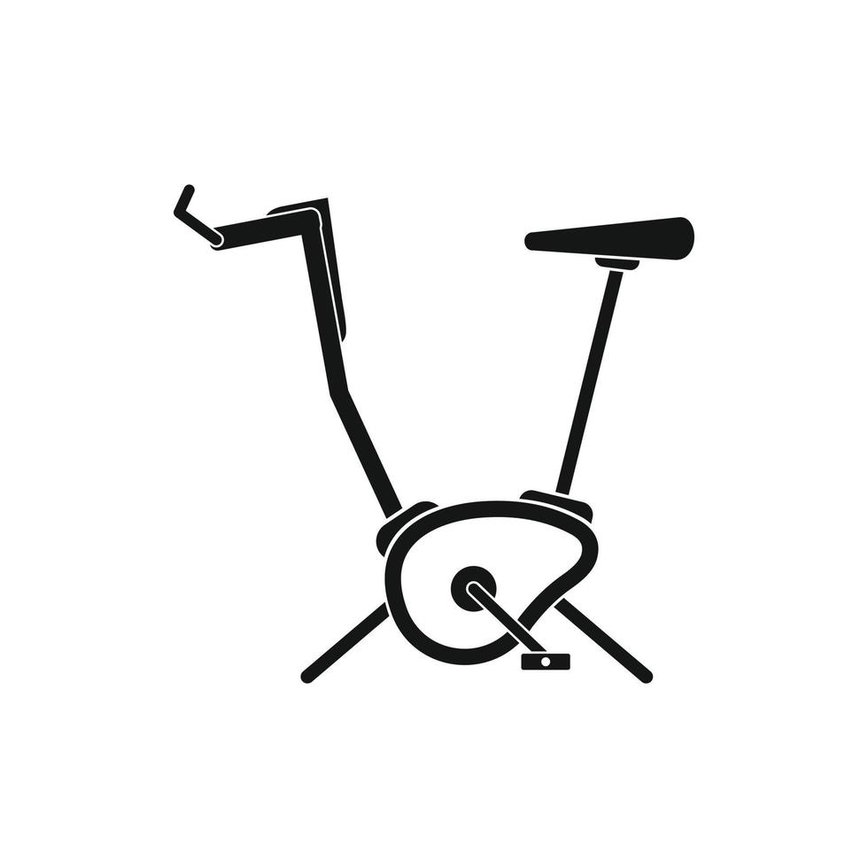 icono de bicicleta de ejercicio, estilo simple vector