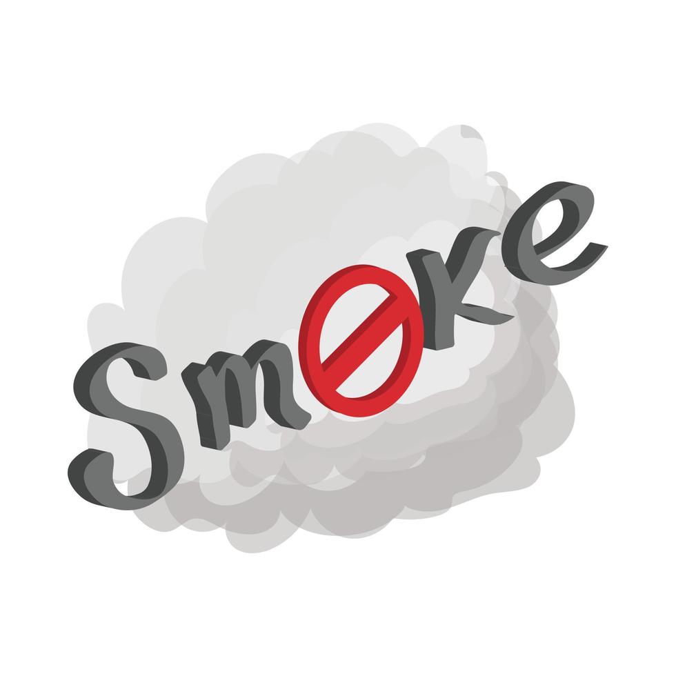 No smoking sign icon, cartoon style vector