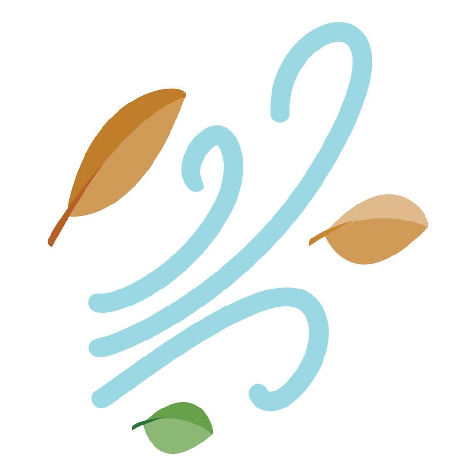 Leaves spinning in the wind icon vector