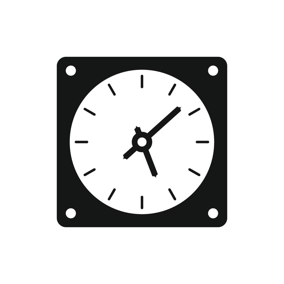 icono de reloj, estilo simple vector