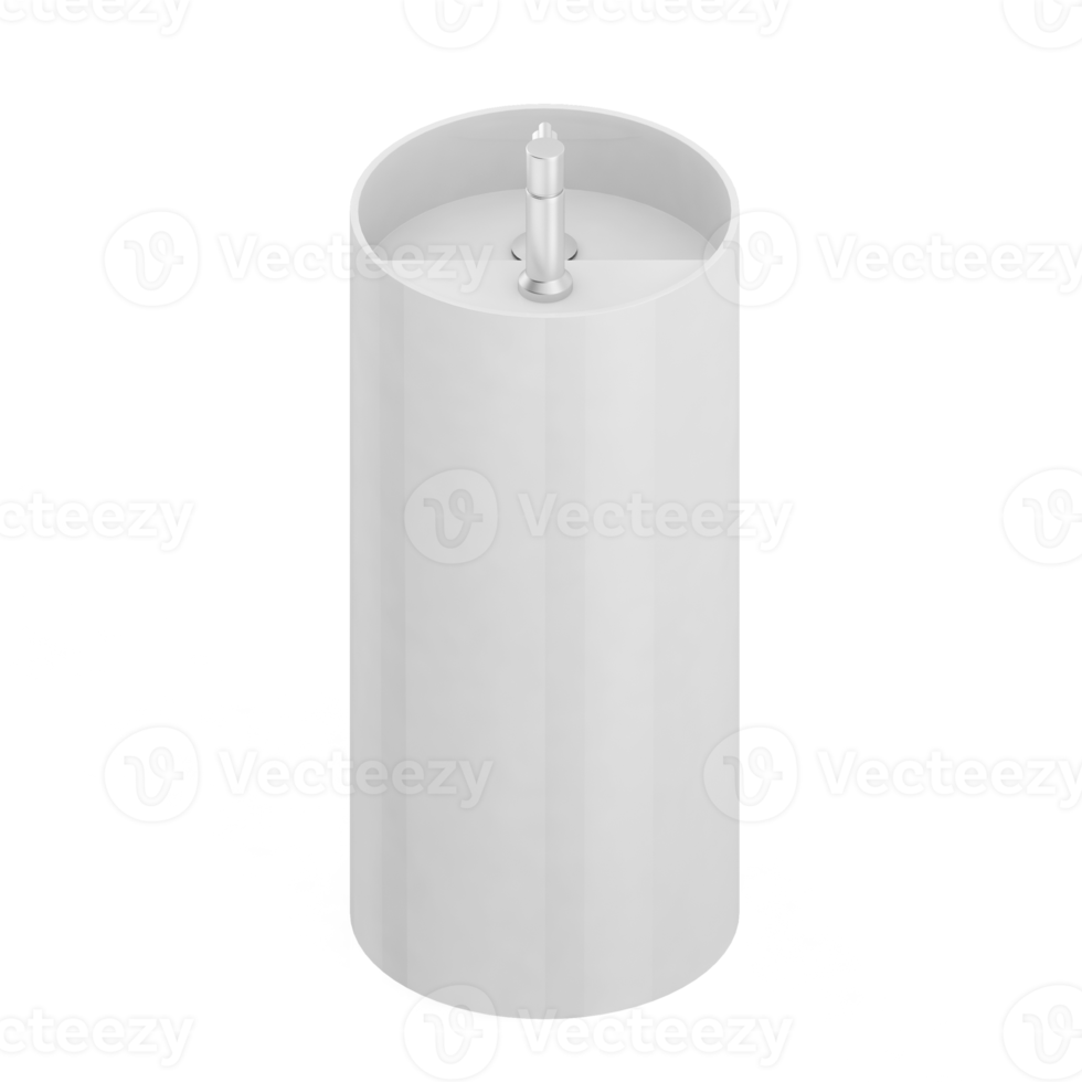 Isometric bathroom items 3D isolated render png