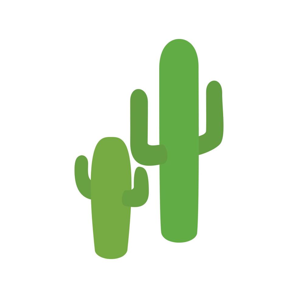 Cactus icon, isometric 3d style vector