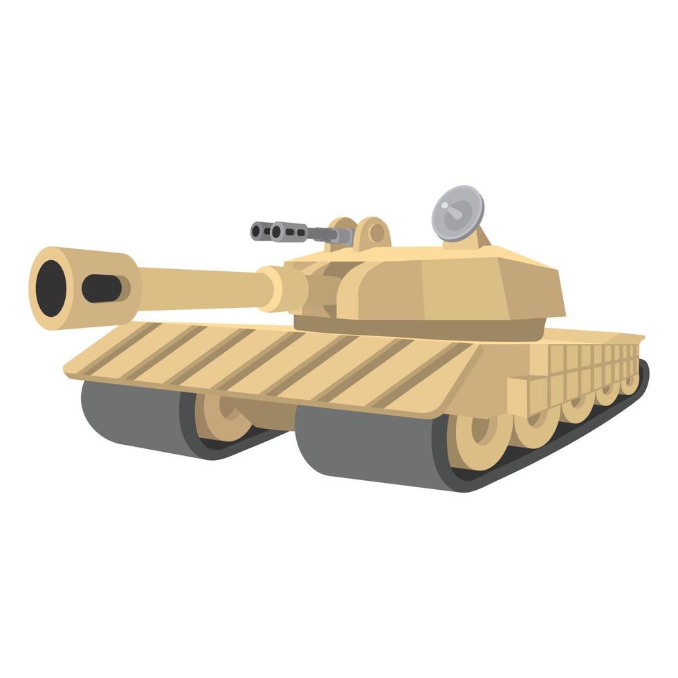 Heavy tank cartoon icon vector