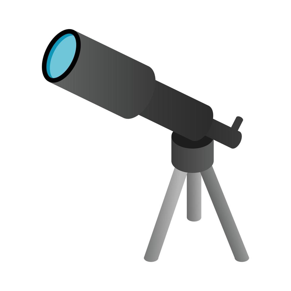 Telescope 3d isometric icon vector