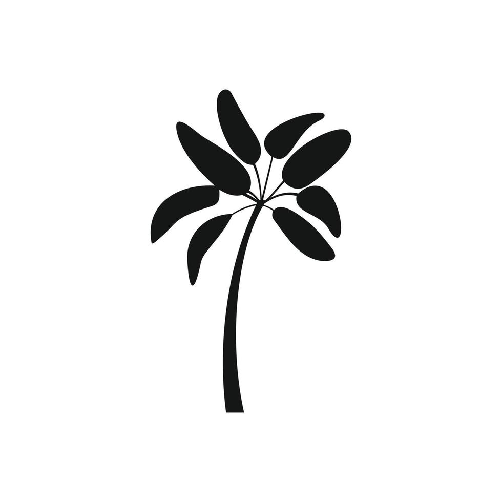 Palm tree icon, simple style vector