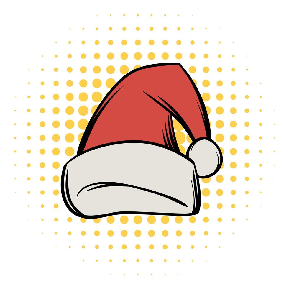 Christmas hat comics icon vector