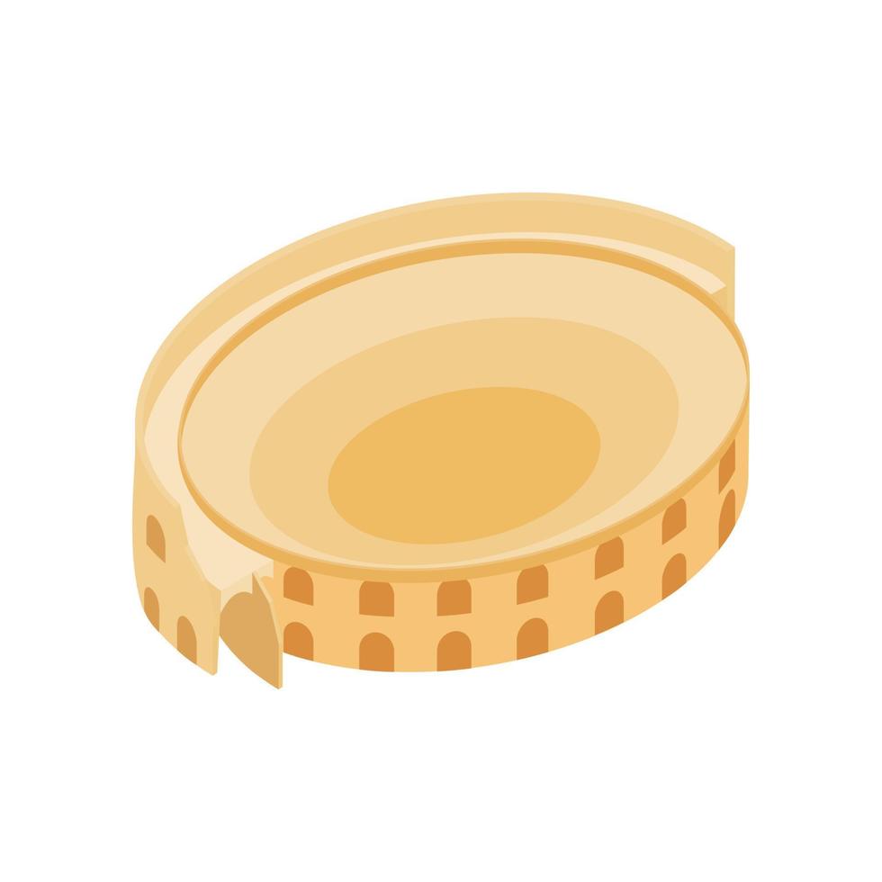 Roman Colosseum icon, isometric 3d style vector