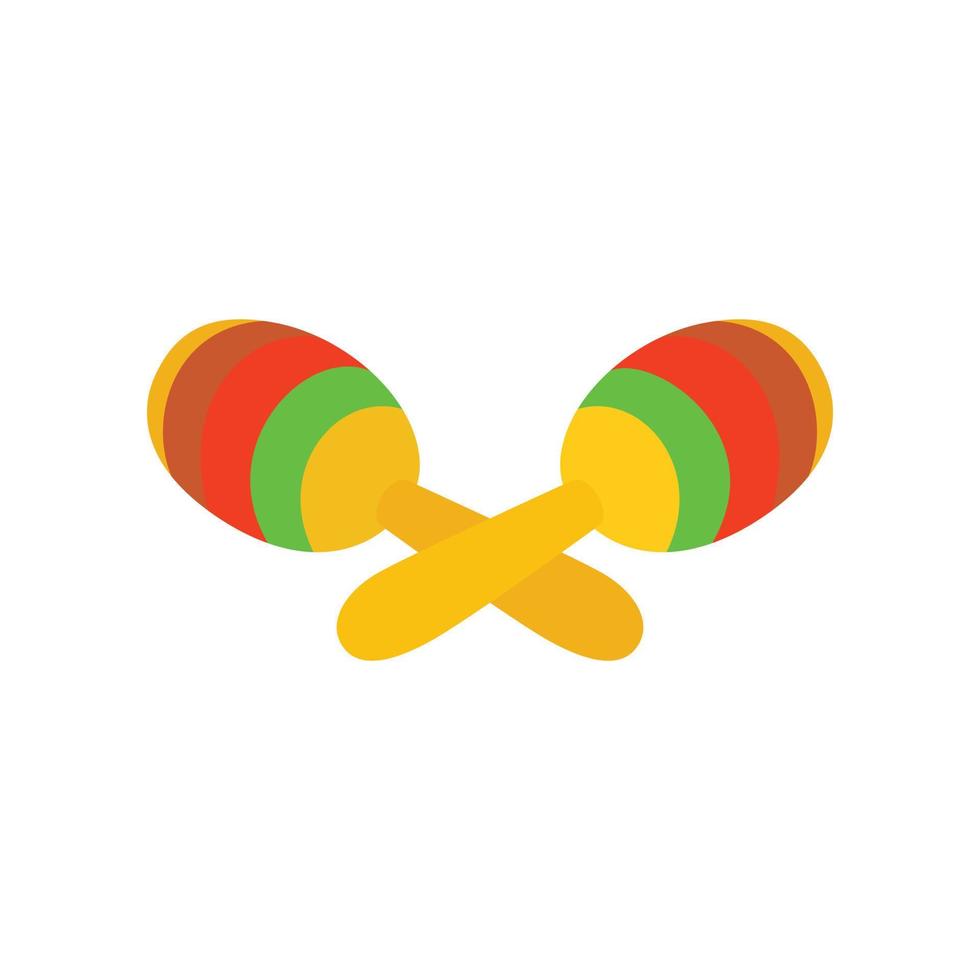 Maracas icon, isometric 3d style vector