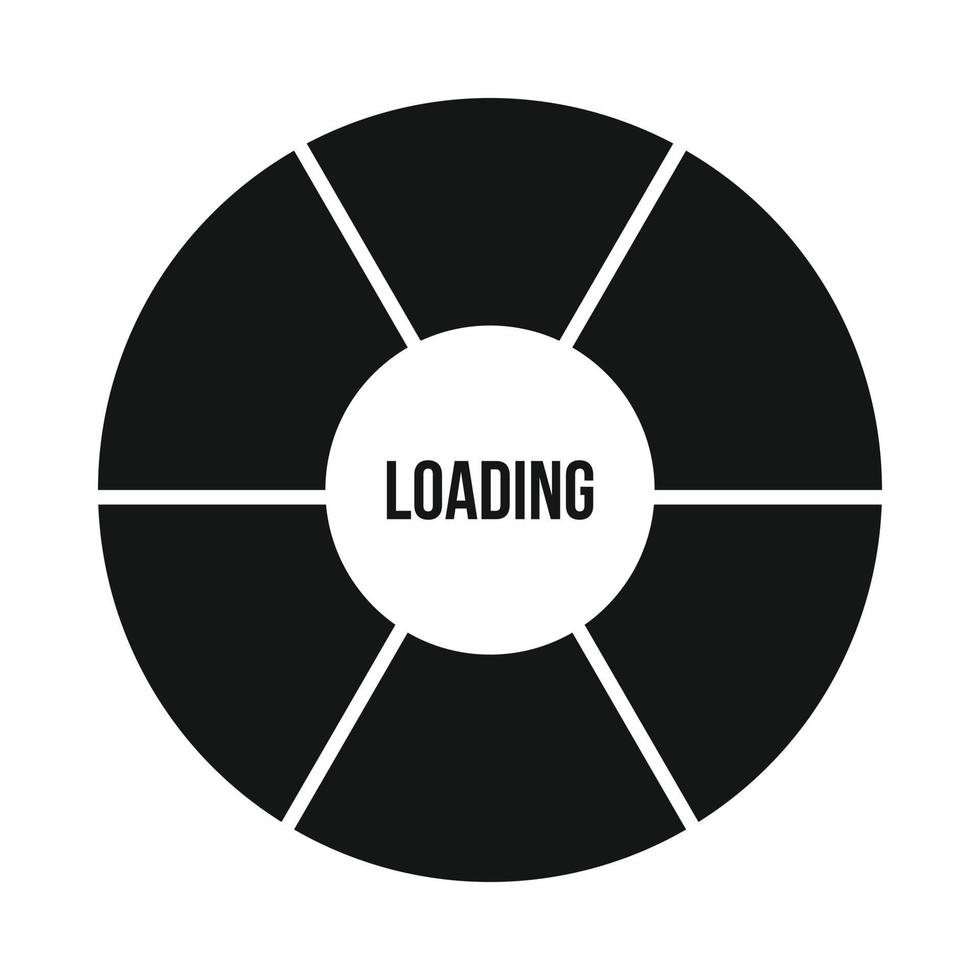 Circle loading icon, simple style vector