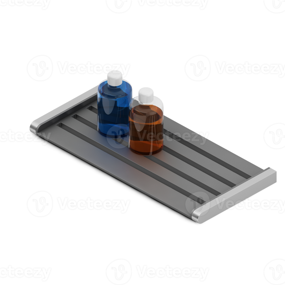 Isometric bathroom items 3D isolated render png