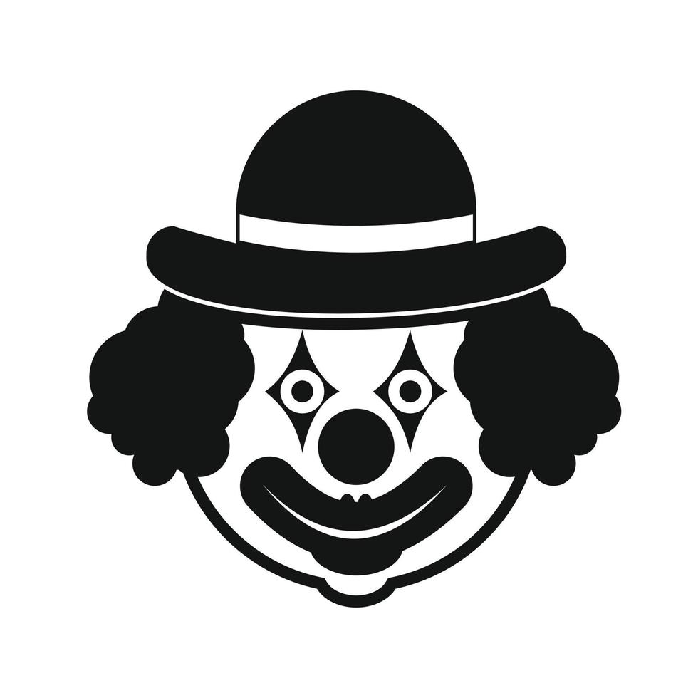 payaso simple icono vector